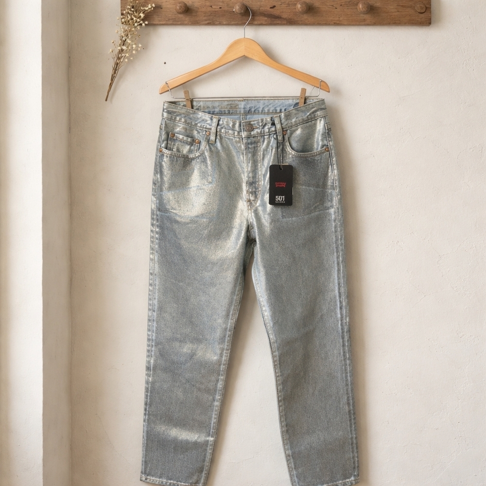 Levi's 501 Silver Straight Leg Jeans